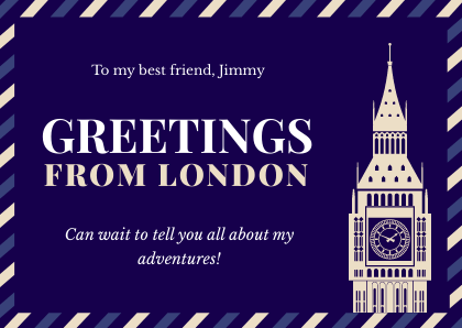 Travel Greeting Cards Bannernack Template London