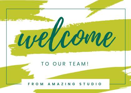 Welcome to the team cards Creatopy Templates Green