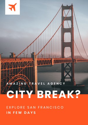 city break flyer template