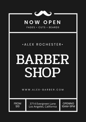 barber shop flyer template