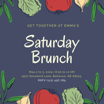 Saturday Brunch Invitation Template