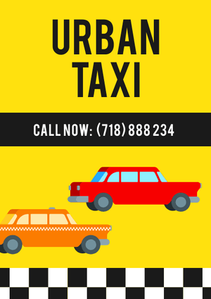 taxi flyer design template