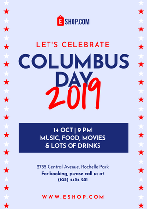 columbus day flyer template