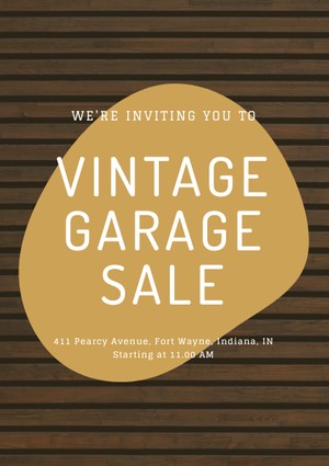 garage sale flyer design