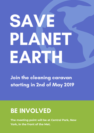 save the planet flyer design