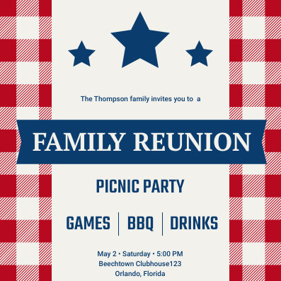 Family Reunion Invitation Template
