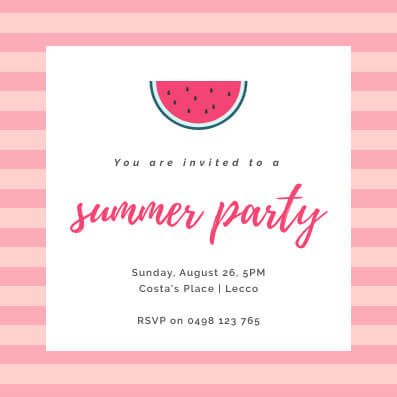 Summer Party Invitation