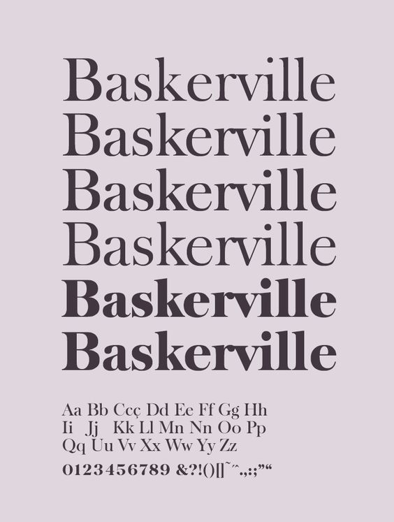 baskerville font