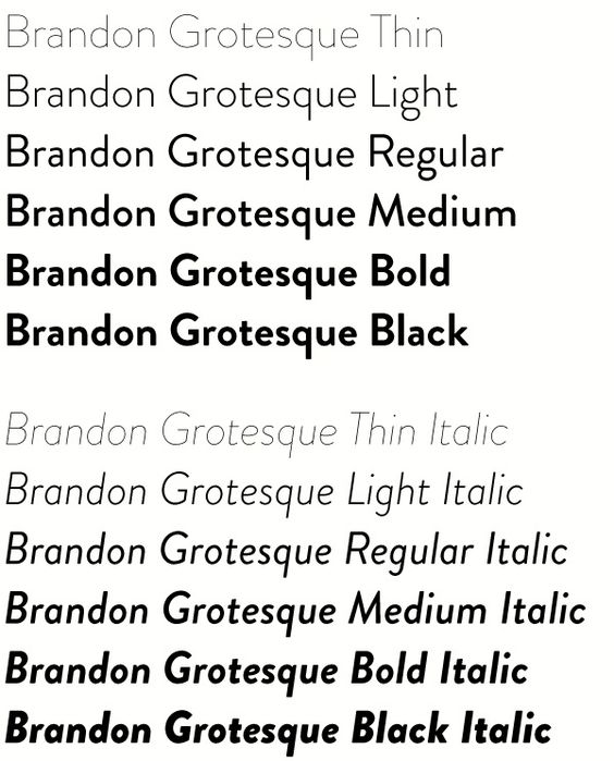 brandon grotesque font