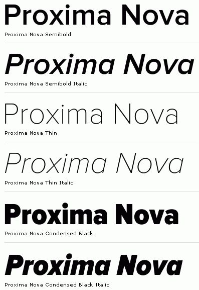 proxima nova font