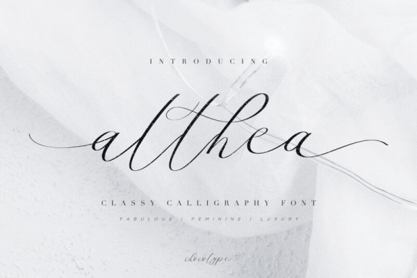 althea lettering font