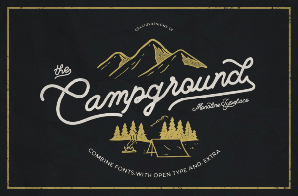 campground font