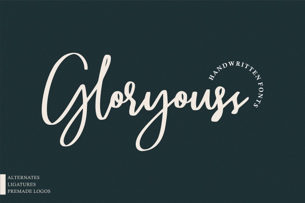 gloryouss lettering font