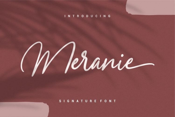 meranie handlettering font