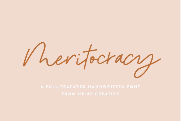 meritocracy handwritting font