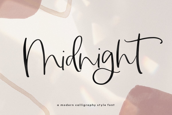 midnight lettering font