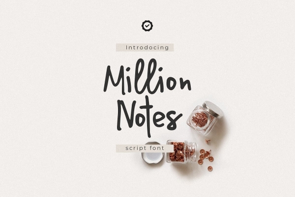 million notes font