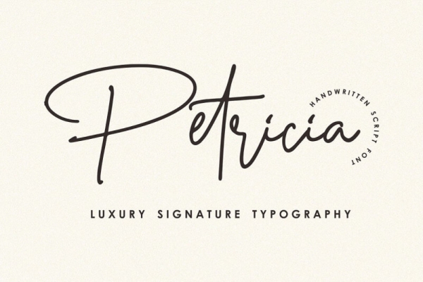 petricia handwritting font