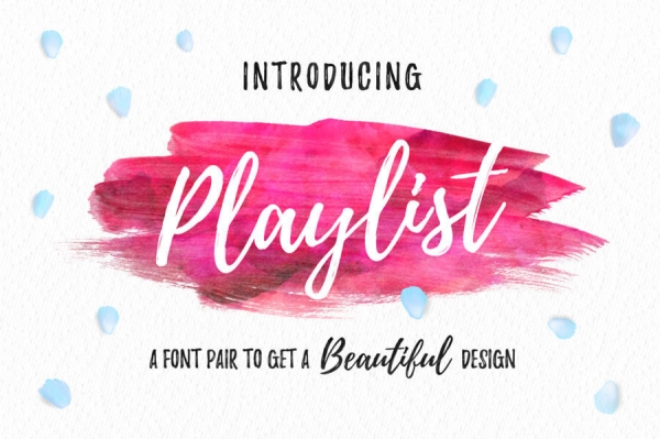 playlist lettering font