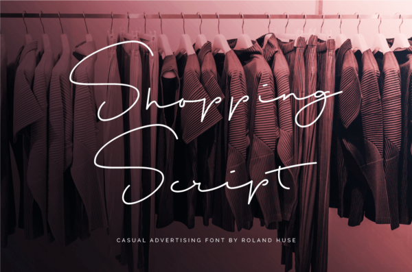 shopping script handwritting font