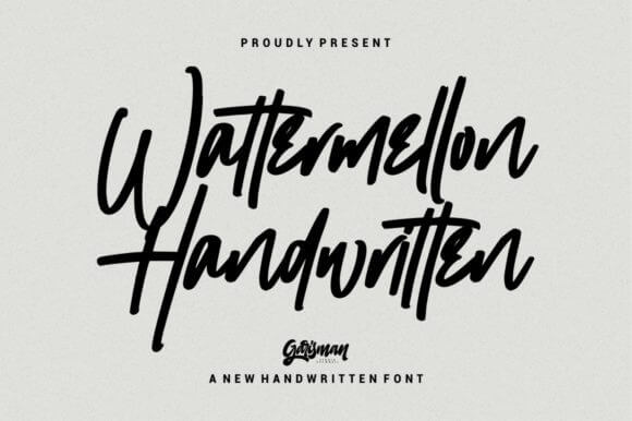 wattermellon handwritting font