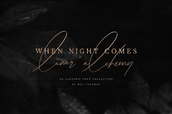 when night comes handwritting font