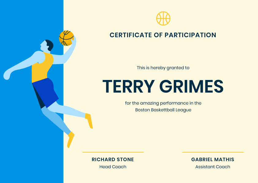 certificate design template for participation