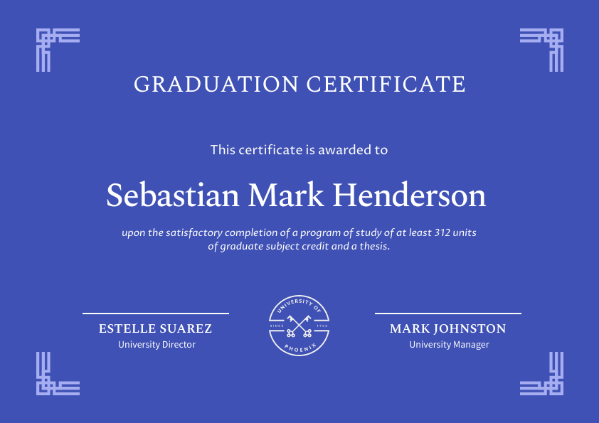 graduation certificate template