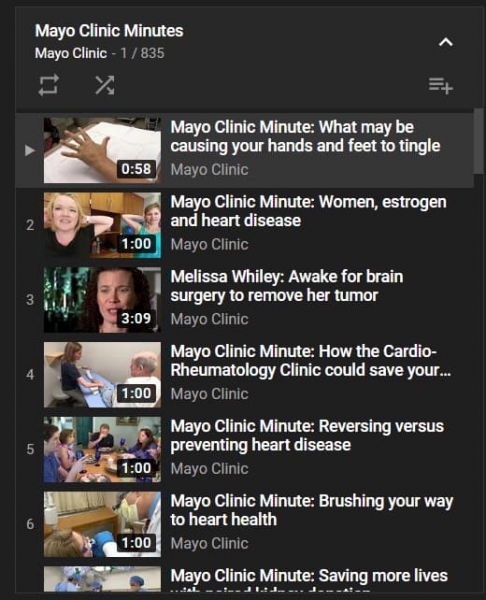 mayo clinic minute video