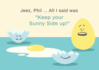 Cracked Sunny Funny Easter Egg Card