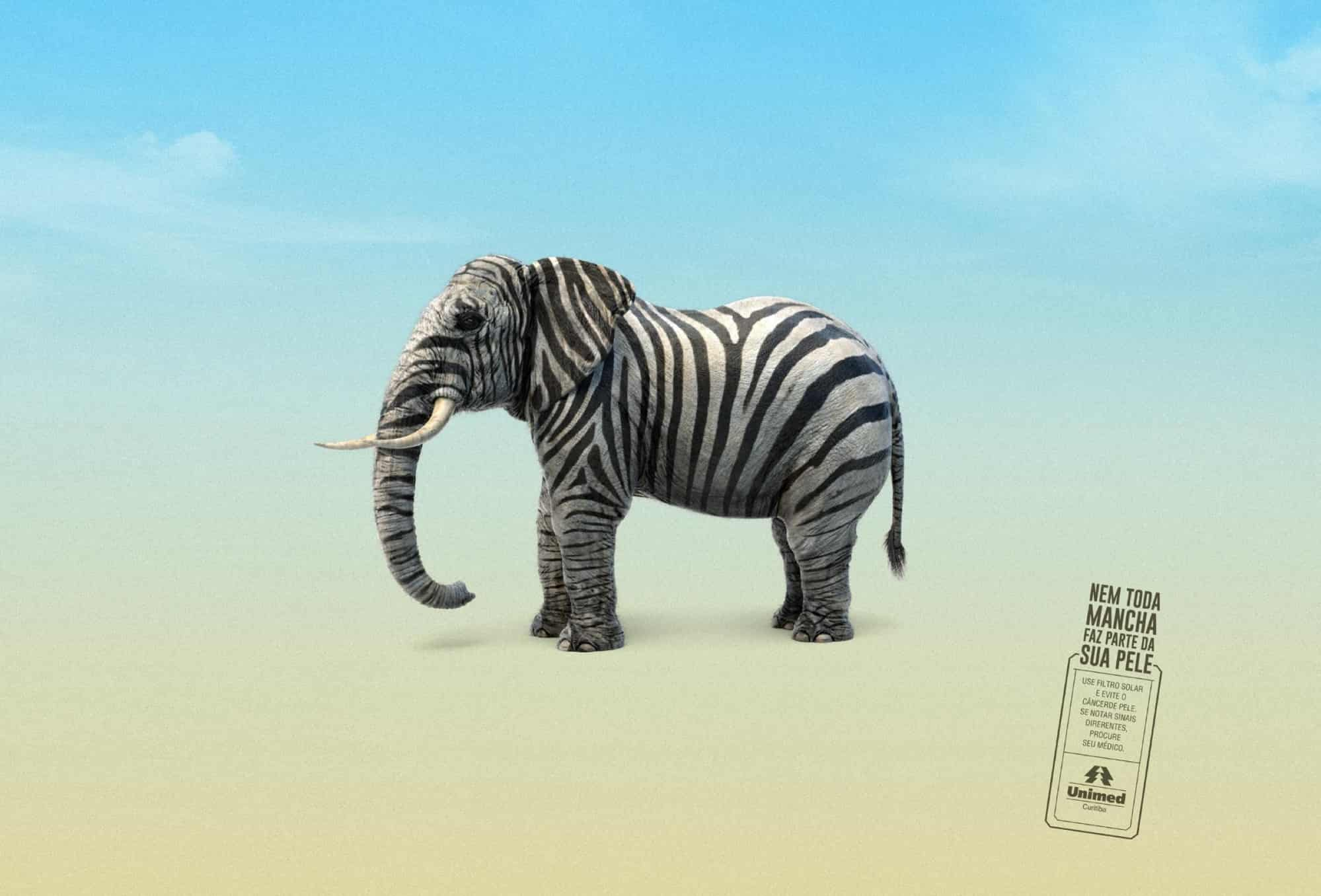 sunblock cream elephant advertisement example