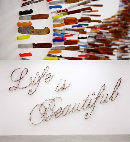 Life is Beautiful Knives Art