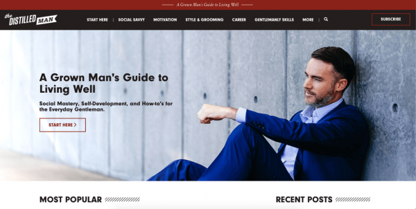 Masculine Website Design