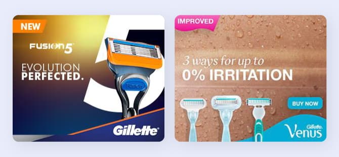 feminine design masculine design gillette