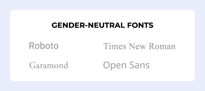 gender neutral fonts