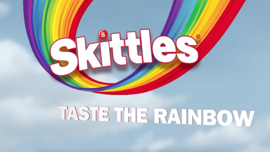 skittles taste the rainbow slogan