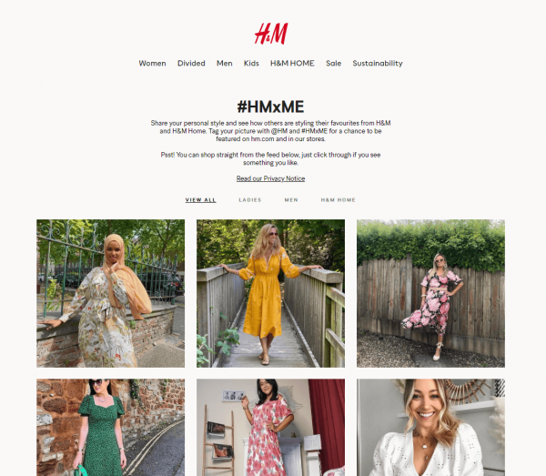 H&M User Generated Content