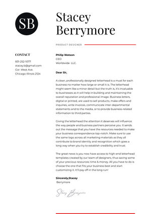 Stacey Berrymore Cover Letter