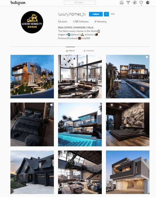 Luxury Homes Insta Page