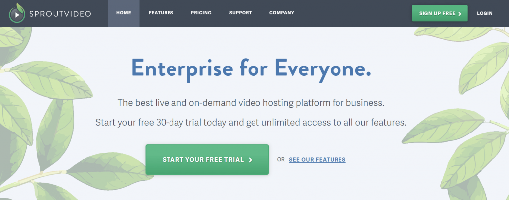 sproutvideo premium video hosting site