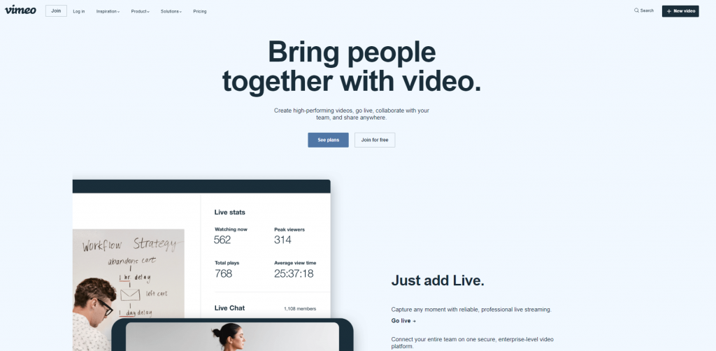 vimeo free video hosting site