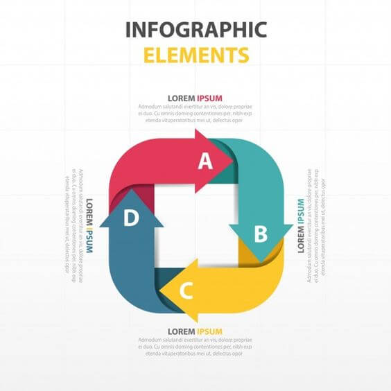 arrow shape infographic