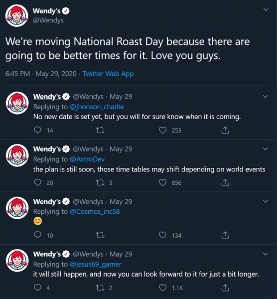 Wendy's brand loyalty through social media