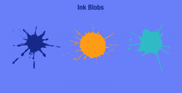 organic shapes ink blobs