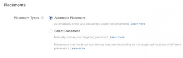 Choose ads placement on TikTok