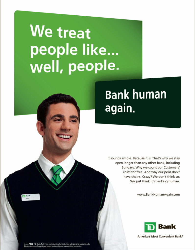 TD Bank ad example