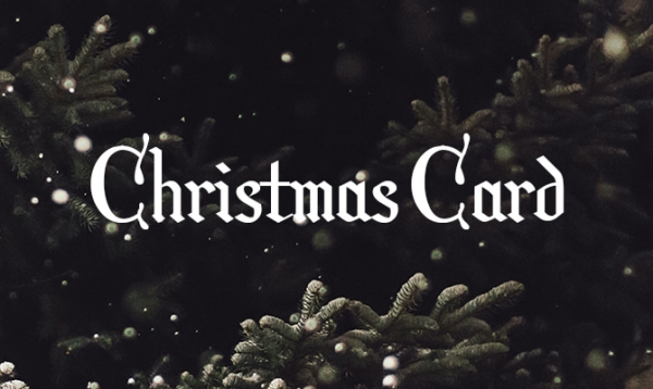 christmas card free christmas font