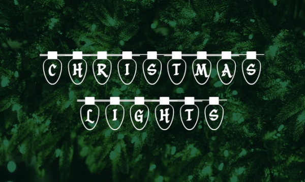 christmas lights free font