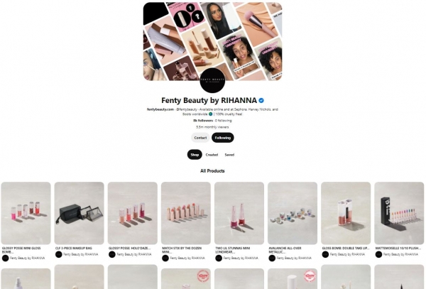 fenty beauty pinterest feed