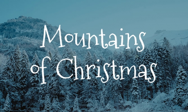 mountains of christmas festive font